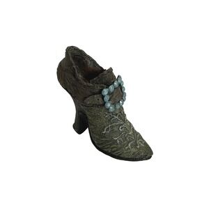 Popular Imports Vintage Victorian Cottagecore Collectible Miniature Shoe Green